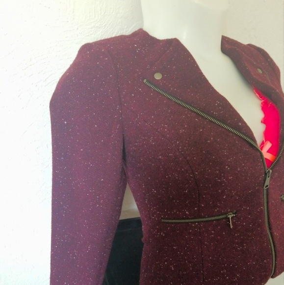 womens mossimo jacket hollyhock small - Picture 2 of 6